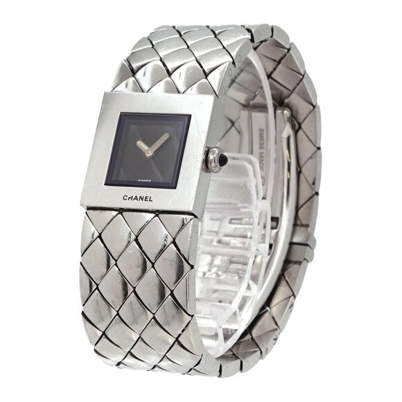 CHANEL Matelasse H0009 Quartz Black Dial Ladies Wrist Watch 90287271 - Picture 1 of 6